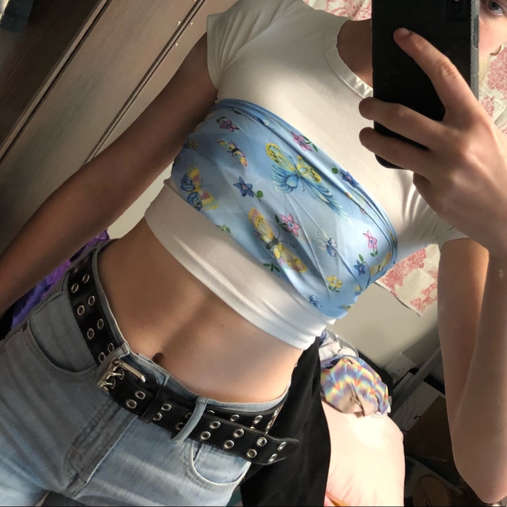 Butterfly silk scarf